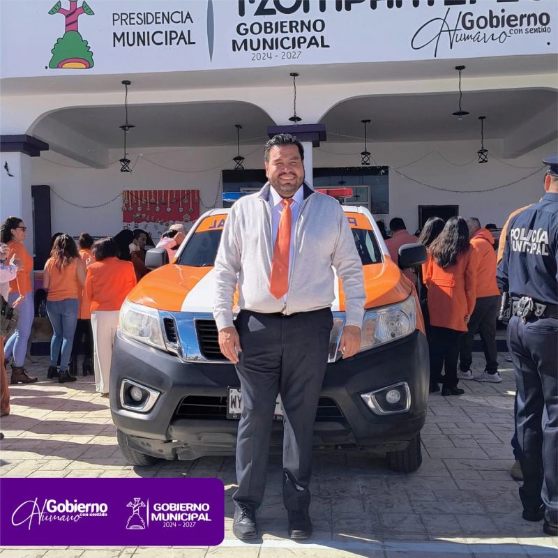 Entregan la Primera Patrulla Naranja en Tzompantepec